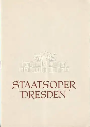 Staatsoper Dresden, Heinrich Allmeroth, Eberhard Sprink, Jürgen Beythien: Programmheft Stanislaw Moniuszko HALKA Spielzeit 1957 / 58 A Nr. 7. 