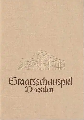 Staatsschauspiel Dresden, Heinrich Allmeroth, Eberhard Sprink, Ellen Pomikalko: Programmheft Bertolt Brecht DER KAUKASISCHE KREIDEKREIS Spielzeit 1958 / 59 Nr. 3. 