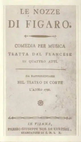 Oper der Stadt Köln, Michael Hampe, Irmgard Scharberth: Programmheft Wolfgang Amadeus Mozart LE NOZZE DI FIGARO 30. April 1983. 