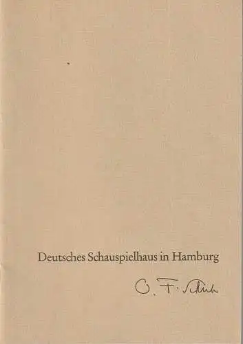 Deutsches Schauspielhaus in Hamburg, Oscar-Fritz Schuh, Günther Petzoldt, Ralf Wilkens, Rosemarie Clausen  Fotos): Programmheft Hugh Leonard STEPHEN DAEDALUS Spielzeit 1963 / 64. 