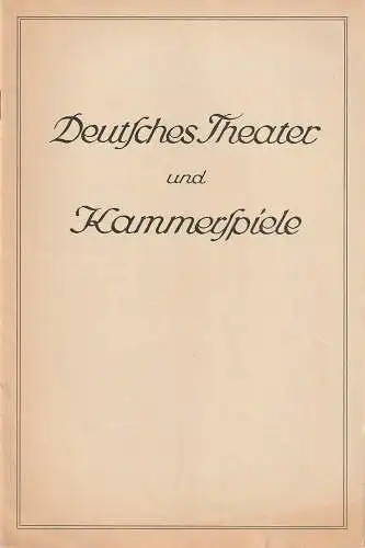 Deutsches Theater und Kammerspiele, Heinz Hilpert, Wolfgang Drews: Programmheft Hans Rehberg FRIEDRICH I.  3. Oktober 1937 Spielzeit 1937 / 38 Heft 2. 