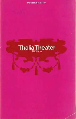 Thalia Theater Hamburg, Boy Gobert, Hannelore Gerber, Georg Schmid, Rosemarie Clausen ( Szenenfotos ): Programmheft Wiliiam Shakespeare TROILUS UND CRESSIDA Spielzeit 1970 / 71 Heft 4. 