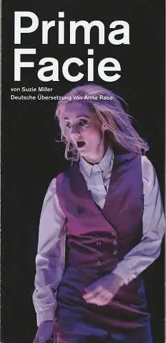 Theater Paderborn - Westfälische Kammerspiele, Katharina Kreuzhage, Lena Kern, Kleon Medugorac, Meinschäfer (Fotos ): Programmheft Suzie Miller PRIMA FACIE Premiere 24. August 2024 Großes Haus. 