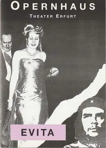 Theater Erfurt Opernhaus, Dietrich Taube, Ute Unger: Programmheft Andrew Lloyd Webber EVITA Premiere 6. November 1993 Spielzeit 1993 / 94 Nr. 2. 