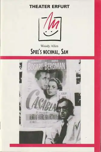 Theater Erfurt, Dietrich Taube, Maren Zimmermann, Uwe Trömer: Programmheft Woody Allen SPIEL´S NOCHMAL, SAM Premiere 15. März 1996. 