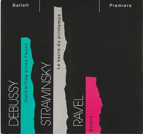 Städtische Bühnen Erfurt, Bodo Witte, Jürgen Fischer, Ute Unger, Lothar Freund: Programmheft BALLETTABEND 1988 Premiere 4. Dezember 1988 Spielzeit 1988 Heft 15. 