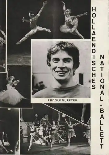 Schweizer Tournee-Theater Basel: Programmheft HOLLÄNDISCHES NATIONAL-BALLETT mit RUDOLF NUREYEV Mannheim 28. Juni 1970. 