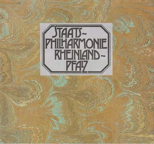 Staats-Philharmonie Rheinland-Pfalz, Marco Arturo Marelli: Programmheft STAATS-PHILHARMONIE RHEINLAND-PFALZ SAISON 1984 - 85 Spielzeitheft. 