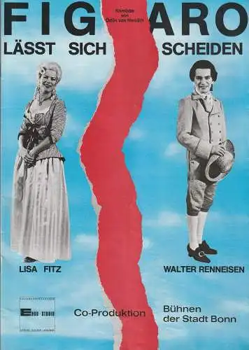 EURO-Studio Joachim Landgraf, Kammerspiele Bad Godesberg, Bühnen der Stadt Bonn, Birgit Landgraf: Programmheft Ödön von Horvath FIGARO LÄßT SICH SCHEIDEN Spielzeit 1984 / 85. 