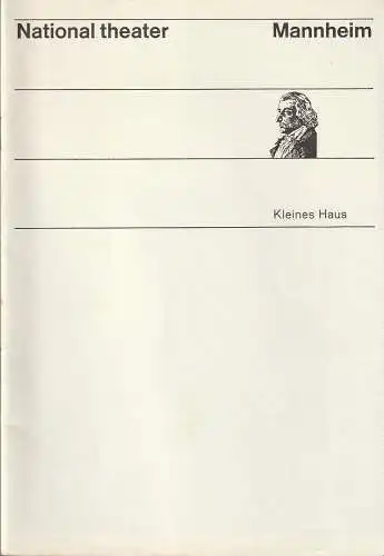 Nationaltheater Mannheim, Ernst Dietz, Peter Mertz, Hedda Kage: Programmheft Ernst-Elias Niebergall DATTERICH 11. Mai 1969 Spielzeit 1968 / 69. 