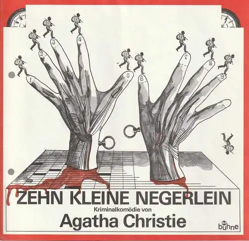 Bühne 64, Jürg Medicus: Programmheft Agatha Christie ZEHN KLEINE NEGERLEIN Spielzeit 1976 / 77. 