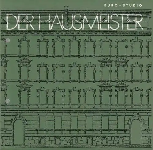 EURO-STUDIO, Ernst Landgraf, Joachim Landgraf, Claus Renner: Programmheft Harold Pinter DER HAUSMEISTER. 