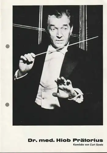 Schweizer Theater-Gastspiele Basel, Günther Fuhrmann: Programmheft Curt Goetz DR. MED. HIOB PRÄTORIUS   ca. 1968. 