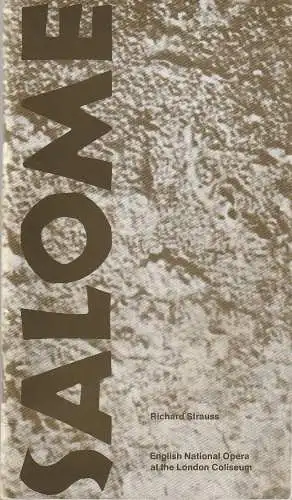 English National Opera London Coliseum, Lord Harewood, Charles Mackerras, Richard James, Elaine Palmer: Programmheft Richard Strauss SALOME Premiere 11. Dezember 1975 Spielzeit 1975 / 76. 