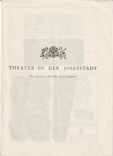 Theater in der Josefstadt, Rudolf Steinboeck: Programmheft Francois Mauriac ASMODEE. 