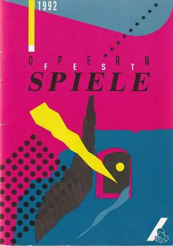 Stadt Heidenheim, Marco-Maria Canonica, Barbara und Heinz Kocka, Wolfgang Pieper: Programmheft OPERNFESTSPIELE HEIDENHEIM Carl Maria von Weber DER FREISCHÜTZ 20. Juni 1992  Freilichtbühne Rittersaal auf Schloß Hellenstein. 