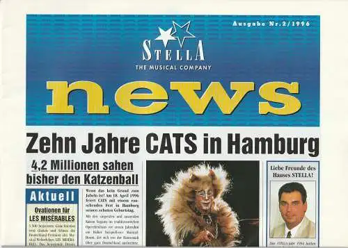 STELLA The Musical Company, Günter Irmler: NEWS Zehn Jahre Cats in Hamburg Nr. 2 / 1996. 