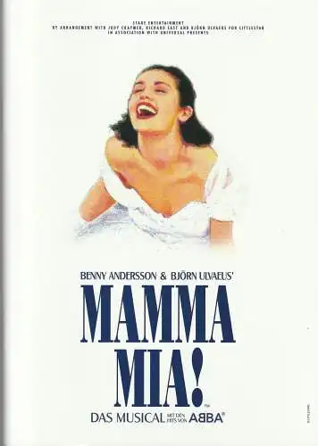 Stage Entertainment, Nora-Madeleine Barakath: Programmheft Benny Andersson / Björn Ulvaeus MAMMA MIA !. 