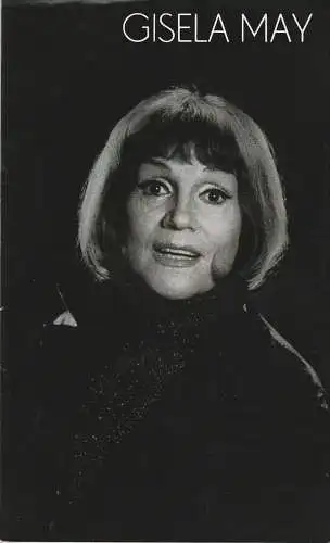 Künstleragentur der DDR, Werner Nowak: Programmheft GISELA MAY singt Bertolt Brecht - Jacques Brell - Walter Mehring u.a. (18). 