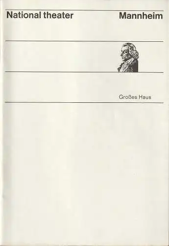 Nationaltheater Mannheim, Ernst Dietz, Peter Mertz, Hedda Kage: Programmheft Giacomo Puccini TOSCA 22. September 1969 Spielzeit 1969 / 70 (18). 