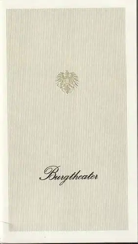 Österreichischer Bundestheaterverband, Direktion des Burgtheaters, Lothar Knessl, Jacques Stauber: Programmheft Brecht / Dessau MUTTER COURAGE UND IHRE KINDER 5. Dezember 1974 Burgtheater Saison 1973 / 74 Heft 8 (18). 