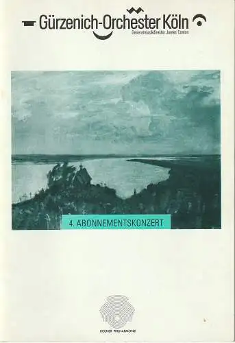 Gürzenich-Orchester Köln, James Conlon, Claus H. Henneberg: Programmheft 4. ABONNEMENTSKONZERT 10. November 1991 (18). 