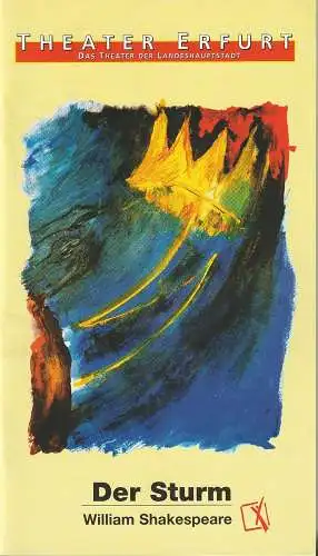 Theater Erfurt, Dietrich Taube, Klaus Gronau: Programmheft William Shakespeare DER STURM Premiere 16. Oktober 1999 Spielzeit 1999 / 2000 (18). 