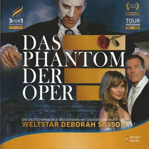 3 FOR 1 Trinity Concerts: Programmheft DAS PHANTOM DER OPER Tour Programm 2017 / 2018 (18). 