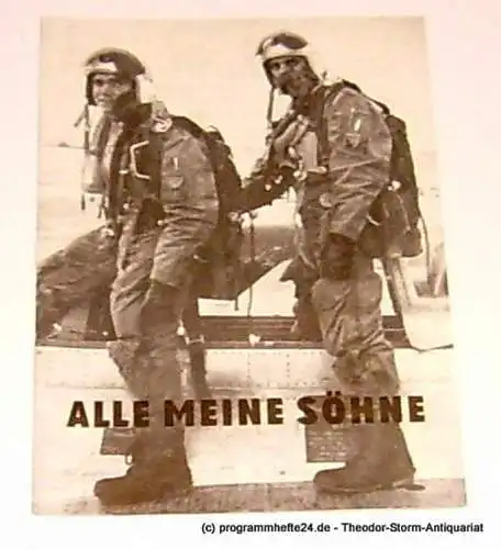Theater der jungen Generation, Rolf Büttner, Husfeld Dieter: Programmheft Arthur Miller Alle meine Söhne Premiere 26. April 1968  Spielzeit 1967 / 68 (18). 