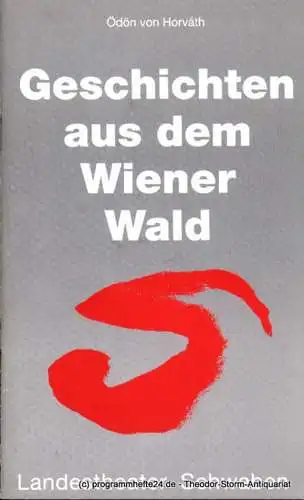 Landestheater Schwaben, Norbert Hilchenbach, Fumy Klaus: Programmheft Geschichten aus dem Wiener Wald von Ödön von Horvath. Premiere 6. März 1996. Spielzeit1995 / 96 Heft 7 (18). 