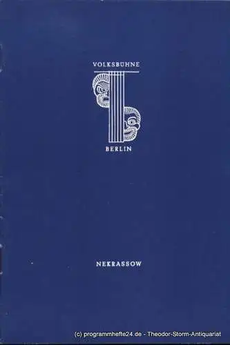 Volksbühne Berlin, Goertz Heinrich: Programmheft Nekrassow von Jean Paul Sartre. Spielzeit 1956 / 57 Heft 16 (18). 
