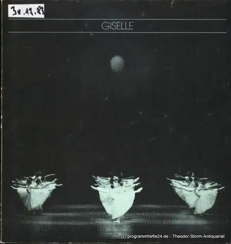 Hamburgische Staatsoper, Christoph von Dohnanyi, Seipt Angelus: Programmheft zur Aufführung Giselle ( Premiere 23. Juni 1983 ) (18). 