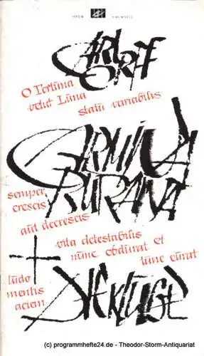 Städtische Theater Chemnitz, Rolf Stiska, Leimert Volkmar: Programmheft Die Kluge. Die Geschichte von dem König und der klugen Frau von Carl Orff. Premiere 15. April 1994. Spielzeit 1993 / 1994 Opernhaus (18). 