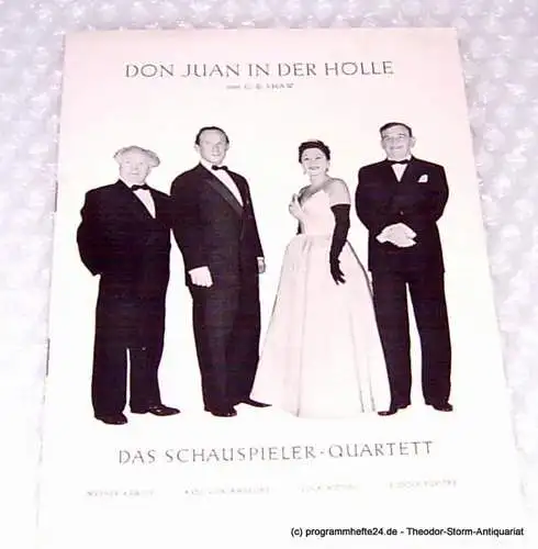 Theater-Tournee-Gesellschaft Collien, Der Grüne Wagen, Das Schauspieler Quartett: Programmheft Don Juan in der Hölle von G.B. Shaw (18). 
