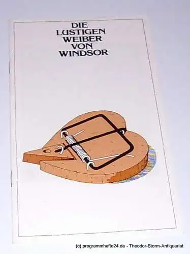 Städtische Theater Karl-Marx-Stadt, Gerhard Meyer, Eccarius Michael: Programmheft Die lustigen Weiber von Windsor. Oper nach Shakespeares gleichnamigen Lustspiel. Premiere am 31. August 1986. Spieljahr 1986 Opernhaus (18). 