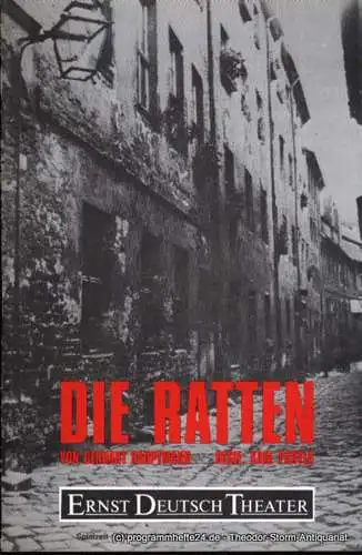 Ernst Deutsch Theater, Friedrich Schütter, Wolfgang Borchert: Programmheft Die Ratten von Gerhart Hauptmann. Premiere 18. Januar 1990. Spielzeit 1989 / 90. Mit Stückabdruck in der Regiefassung (18). 