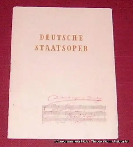 Deutsche Staatsoper Berlin, Kloos Peter-Erich: Programmheft Die Meistersinger von Nürnberg von Richard Wagner. Sonntag, 28. März 1954 (18). 