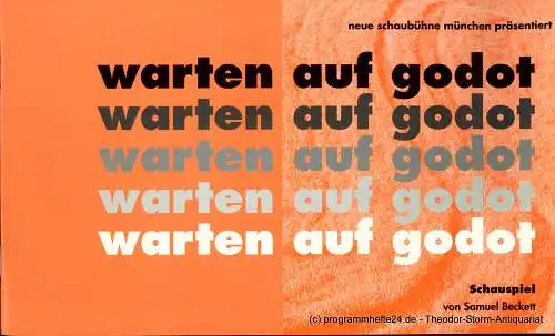 Neue Schaubühne, Jürgen Angst: Programmheft Warten auf Godot. Schauspiel von Samuel Beckett. Tourneepremiere am 6.12. 2001 in Ludwigshafen. Spielzeit 2001 / 2002 Heft 4 (18). 