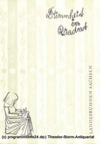 Landesbühnen Sachsen, Intendant Herbert Krauß, Werner Wedding: Programmheft Dummheit im Quadrat. Tragikomödie von Gabriela Zapolska. Premiere 13. März 1957. Landesschauspiel 1956 / 1957 Heft 6 (18). 