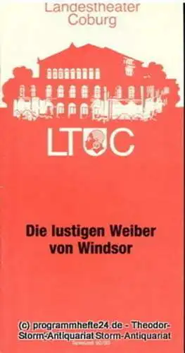 Landestheater Coburg, Ernö Weil, Annette Zühlke: Programmheft Die lustigen Weiber von Windsor. Komisch-phantastische Oper nach Shakespeare. Premiere 11. Februar 1993. Programmhefte des Landestheaters Coburg Spielzeit 1992 / 93 Heft 11 (18). 