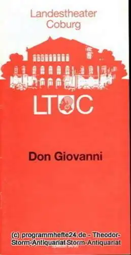 Landestheater Coburg, Ernö Weil, Annette Zühlke: Programmheft Don Giovanni. Dramma giocoso von Lorenzo Da Ponte. Premiere 30. September 1994. Programmhefte des Landestheaters Coburg Spielzeit 1994 / 95 Heft 1 (18). 