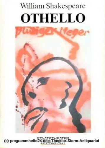 Staatstheater Darmstadt, Peter Brenner, Burkhard Niemetz: Programmheft Othello der Mohr von Venedig. Tragödie von William Shakespeare. Premiere 15. September 1990 Kleines Haus. Programmbuch Nr. 120 Spieljahr 1990 (18). 