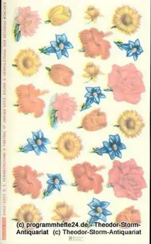 musica via / Bayerischer Rundfunk, Udo Zimmermann, Achim Heidenreich: Programmheft 3. musica viva Veranstaltung Freitag 17. Januar 2003. Spielzeit 2002 / 2003 (18). 