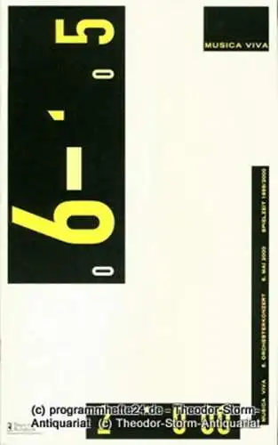 musica via / Bayerischer Rundfunk, Udo Zimmermann, Winrich Hopp: Programmheft musica viva 5. Orchesterkonzert Samstag 6. Mai 2000. Spielzeit 1999 / 2000 (18). 
