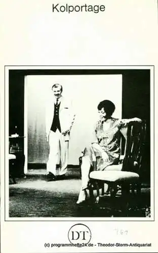 Deutsches Theater Göttingen, Günther Fleckenstein: Programmheft Kolportage. Komödie von Georg Kaiser. Premiere 2. Juni 1979. Spielzeit 1978 / 79 Heft 461 (18). 