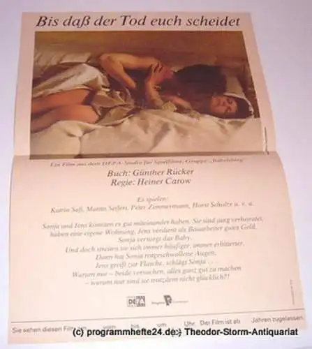 Filmplakat Bis daß der Tod euch scheidet (18)