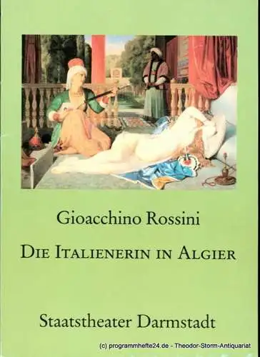 Staatstheater Darmstadt, Peter Brenner, Ludwig Baum: Programmheft Die Italienerin in Algier. Dramma giocoso von Angelo Anelli. Premiere 4. Oktober 1987. Programmbuch Nr. 64. Spieljahr 1987 (18). 
