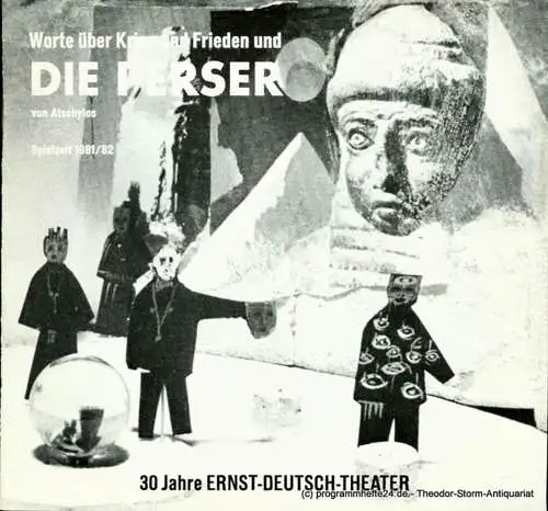 Ernst  Deutsch  Theater Hamburg, Friedrich Schütter, Wolfgang Borchert: Programmheft Die Perser von Aischylos. Premiere 13. August 1981. Spielzeit 1981 / 82 Heft 1 (18). 
