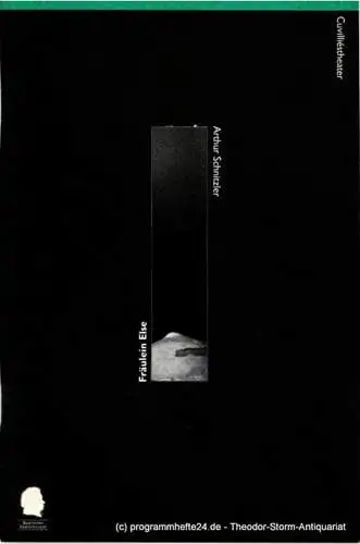 Bayerisches Staatsschauspiel, Eberhard Witt, Ursula Thinnes: Programmheft Fräulein Else von Arthur Schnitzler. Premiere 31. Oktober 1996 im Cuvilliestheater. Spielzeit 1996 / 97 Programmheft Nr. 44 (18). 