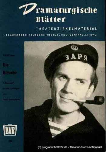 Deutsche Volksbühne Zentralleitung, Erwin Krohn: Dramaturgische Blätter. Einführung zu Die Bresche. Schauspiel von Boris Lawrenjow. Theaterzirkelmaterial Nr. 48 (18). 